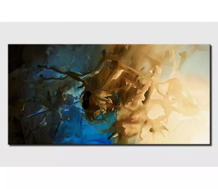 fluid painting - beautiful blue abstract art on canvas modern living room wall art best abstract art