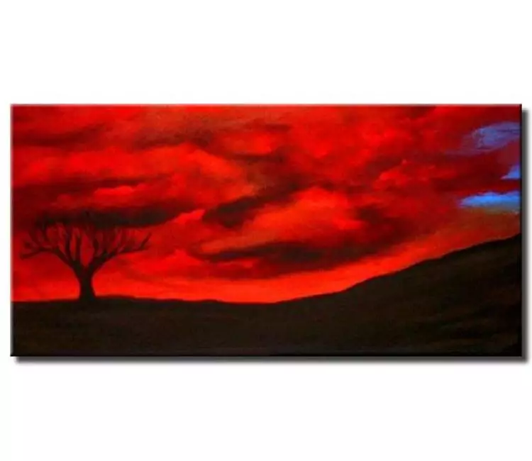 landscape paintings - red clouds landscape