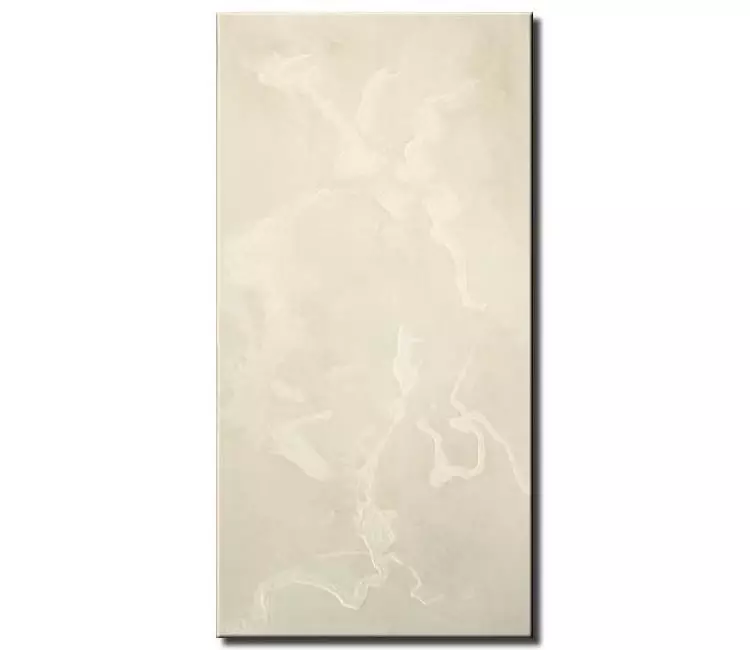 abstract painting - vertical white abstract simple painting on canvas minimalist modern wall art