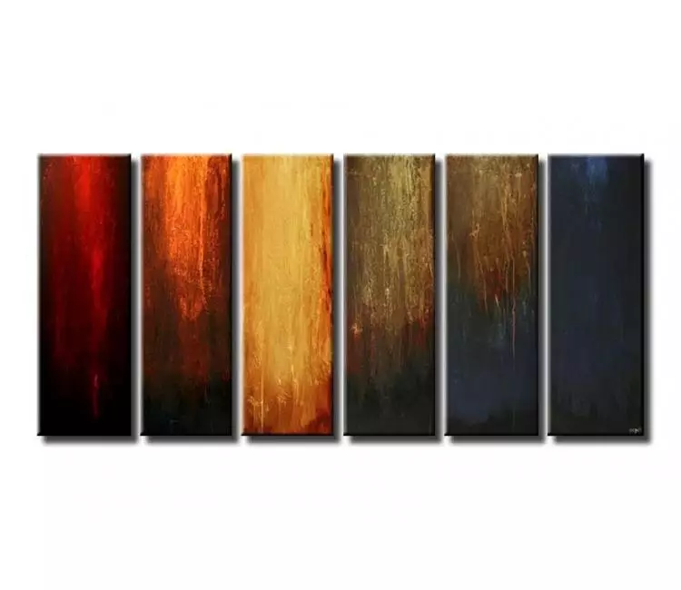 abstract painting - large earth tone colors abstract painting on canvas big modern wall art for living room