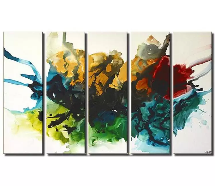 abstract painting - large colorful abstract painting on canvas big modern wall art for living room