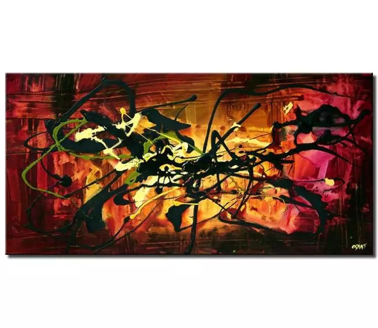 abstract painting - original colorful abstract painting large canvas art modern big wall art for office and living room