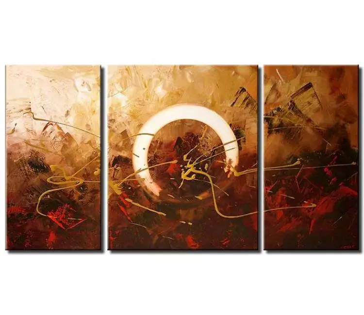 geometric painting - contemporary geometric abstract art on large canvas modern earth tone colors big red beige painting
