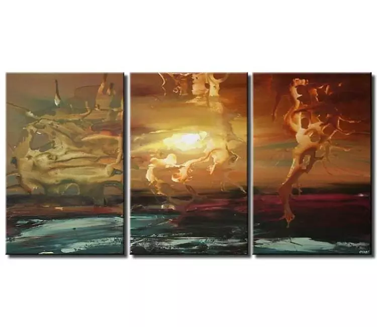 landscape paintings - big modern wall art abstract landscape painting on canvas for living room