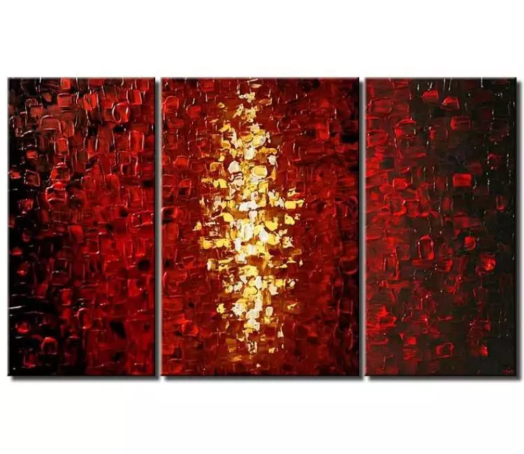 abstract painting - big red textured abstract painting on canvas modern palette knife minimalist simple painting