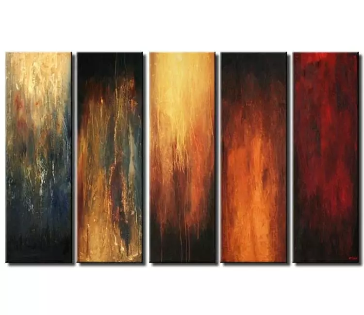 abstract painting - big earth tone colors original abstract painting on large canvas art modern living room wall art