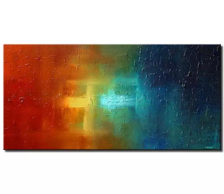 abstract painting - colorful abstract painting on canvas simple painting modern wall art