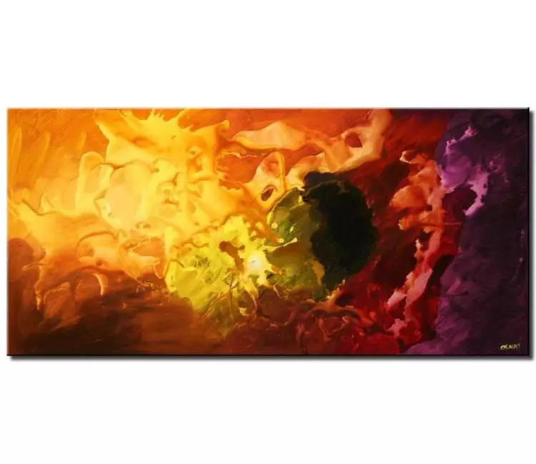 abstract painting - colorful abstract painting on canvas modern wall art