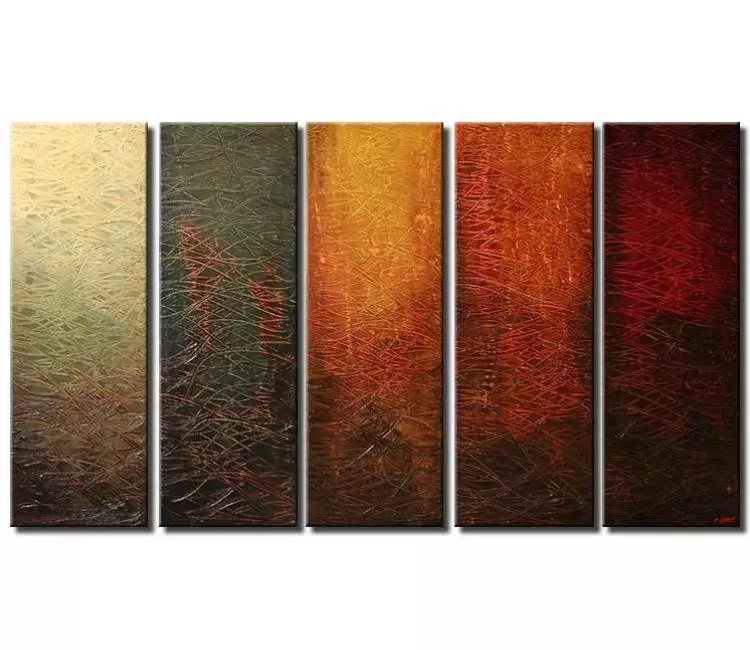 abstract painting - multi panel abstract wall art on canvas big large multi panel canvas art for living room in earth tones colors