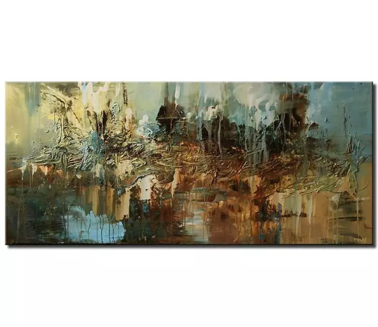 abstract painting - big modern abstract painting on canvas large neutral earth tones colors modern living room dining room art