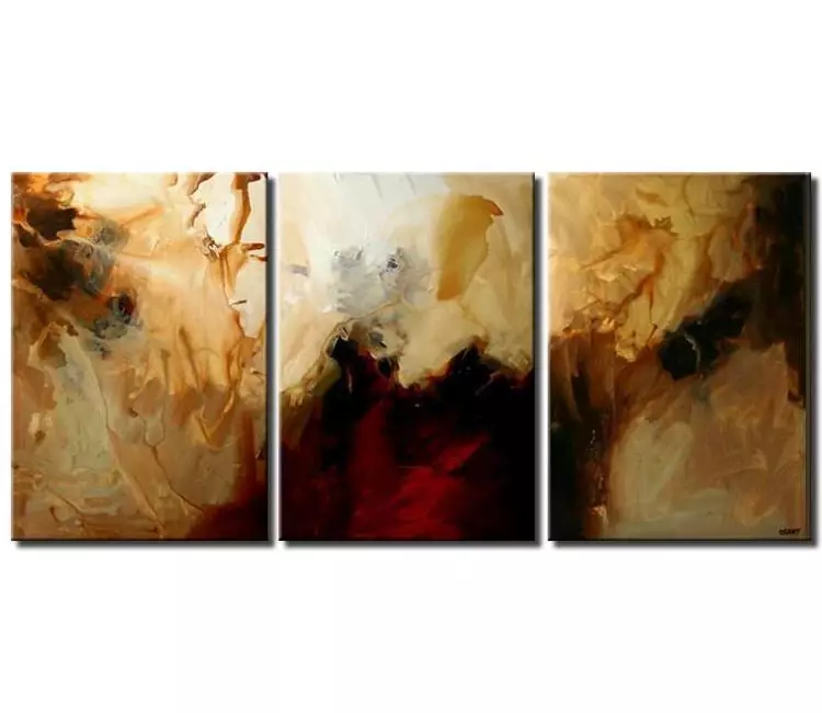 abstract painting - Extra large modern abstract painting on canvas in neutral colors modern living room office wall art