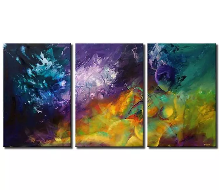 abstract painting - large colorful abstract painting on canvas modern original big wall art painting for living room