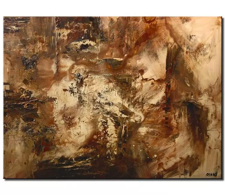 abstract painting - neutral abstract wall art on canvas modern textured big abstract painting earth tone colors for living room office and bedroom art