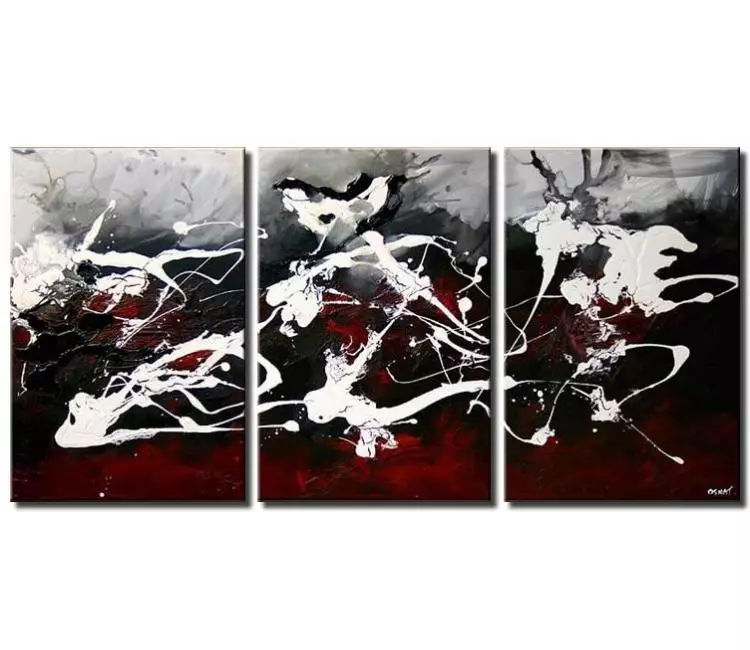 print on canvas - canvas print of white splashed on black background