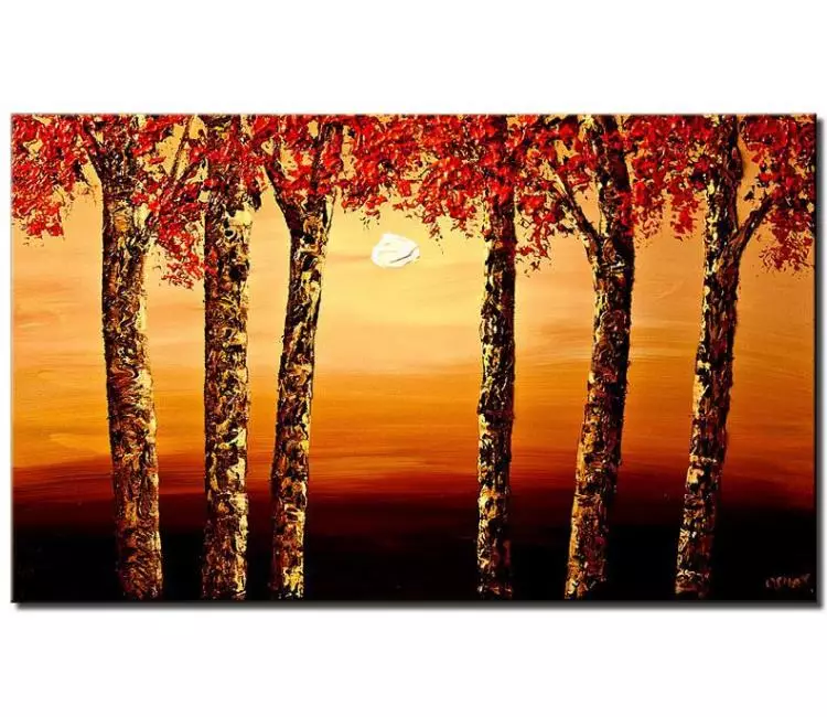 print on canvas - canvas print of cherry trees at sunrise