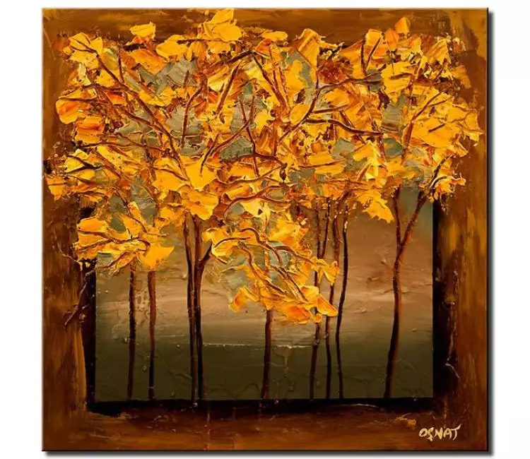 print on canvas - canvas print of square painting of trees