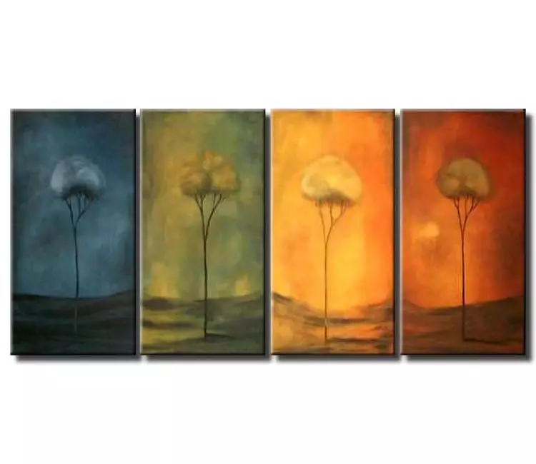 landscape paintings - four panel canvas