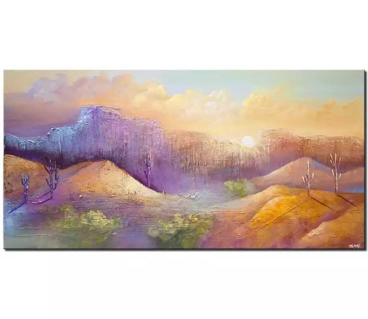landscape paintings - desert painting on canvas original abstract landscape desert art textured art modern pastel art