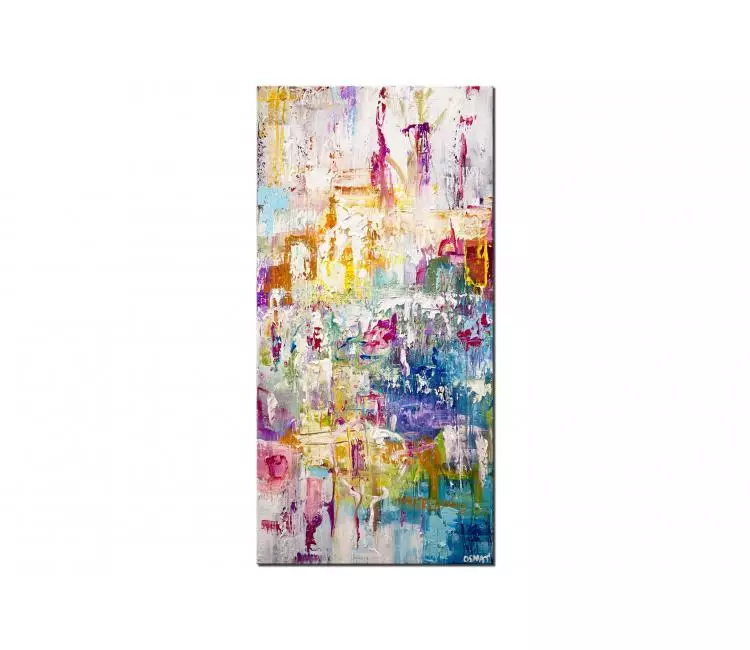 abstract painting - colorful abstract art on canvas original textured abstract painting modern decor