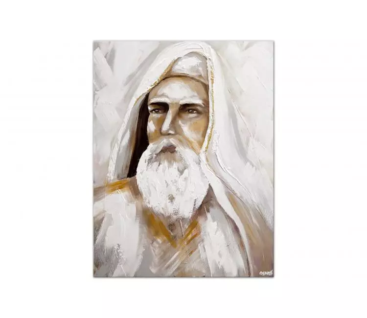 figure painting - original religious painting on canvas minimalist painting