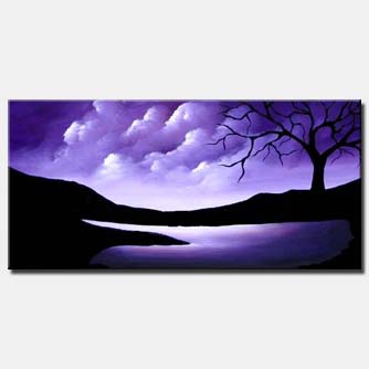 landscape painting - Purple Sky
