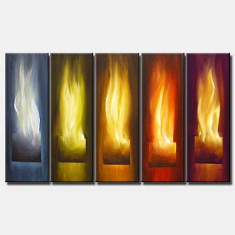 abstract painting - Touched with Fire