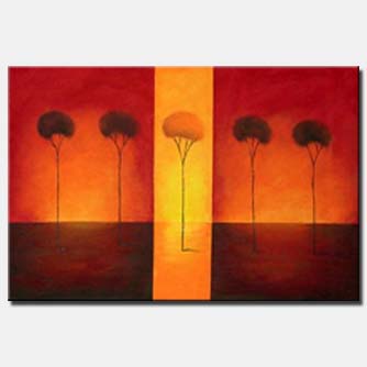 Landscape painting - Sunset and Sunrise