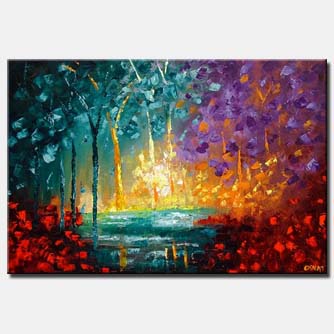 landscape painting - Magical Forest