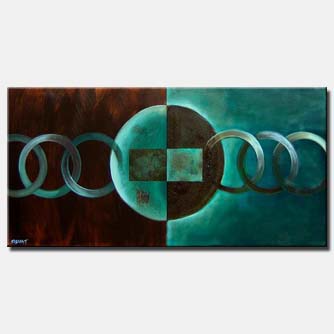 Abstract painting - The Moons of Titan