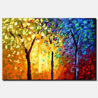 landscape painting - The Enchanted Forest
