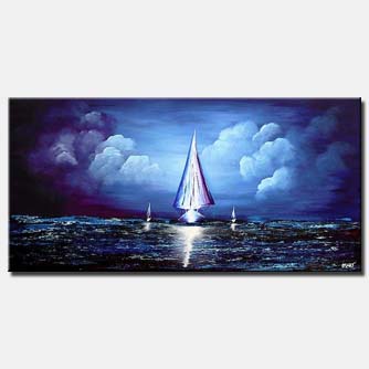 Seascape painting - The Overlanders
