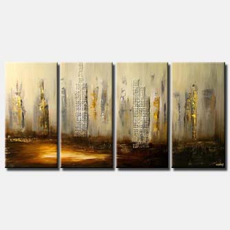 Cityscape painting - The Fog