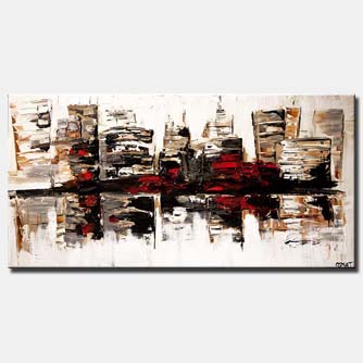 Cityscape painting - City in White