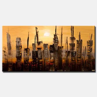 Cityscape painting - Skyscrapers