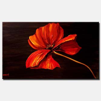 Floral painting - Red Blossom