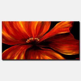 Floral painting - Red Poppy