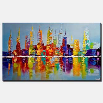 Cityscape painting - City Lights