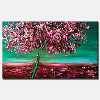 Prints painting - Under the Cherry Blossom Tree