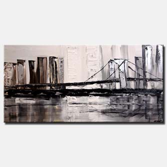 Prints painting - The Silver Bridge