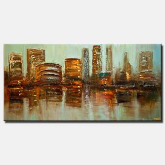 Cityscape painting - City Reflection