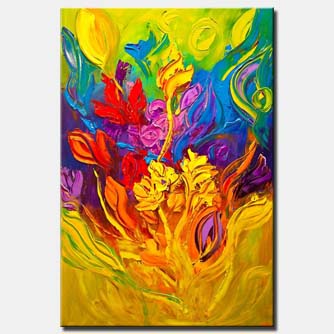 Floral painting - Colorful Blossom