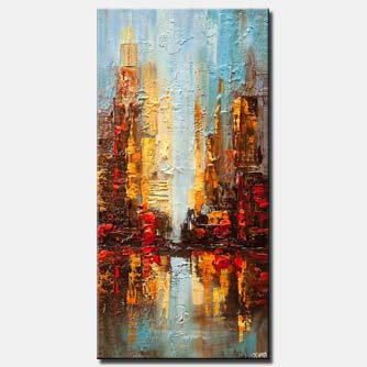 Prints painting - City Reflection