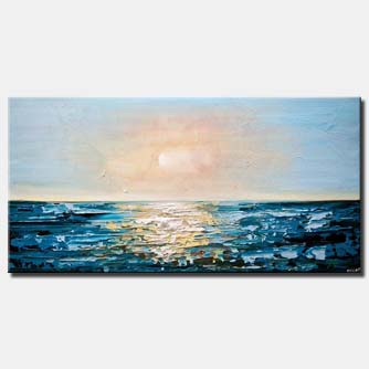 Seascape painting - Sunrise on Blue Planet
