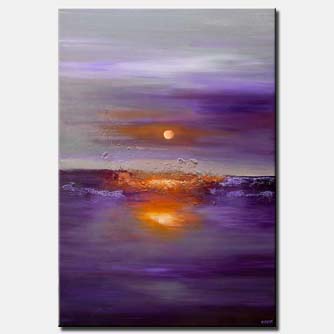 Landscape painting - Purple Sunset