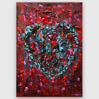Abstract painting - Valentines Day