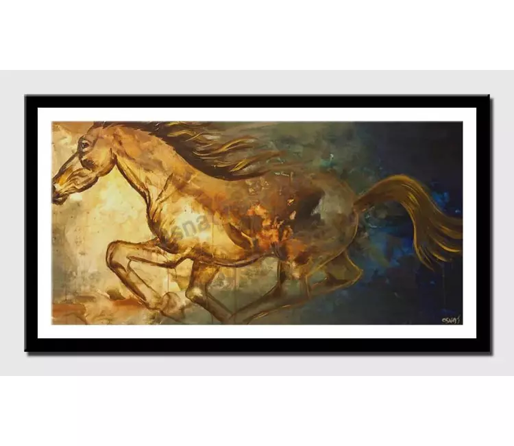 print on paper - canvas print of painting of pegasus horse running