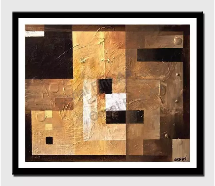 print on paper - canvas print of modern wall art by osnat tzadok of squares