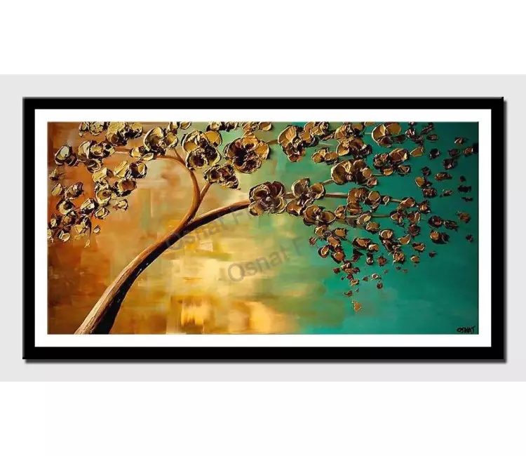 print on paper - canvas print of yellow flowering tree