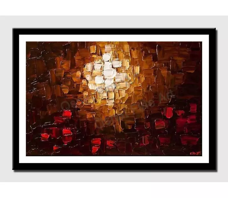 print on paper - canvas print of modern modern wall art by osnat tzadok in brown