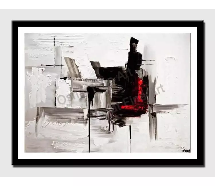 print on paper - canvas print of  black white modern wall art by osnat tzadok